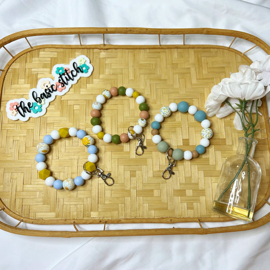 Silicone Beaded Bangle Keychains